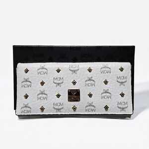 MCM (Like New) Visetos Trifold Long Wallet-Complete Inclusion
